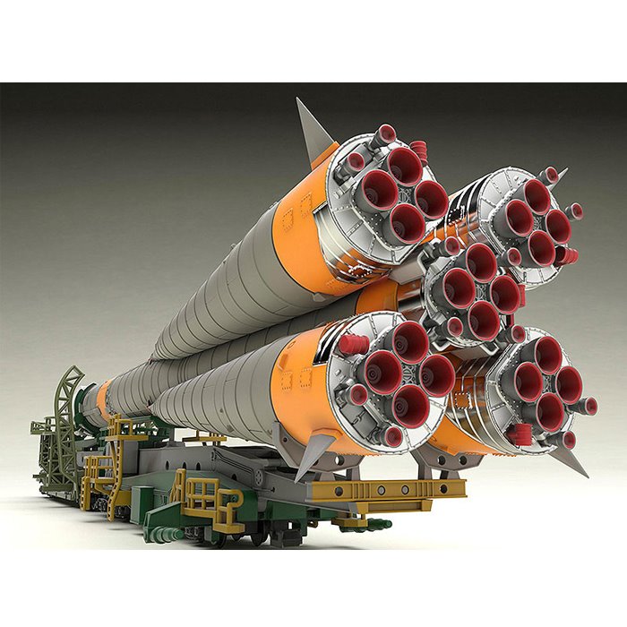 [21년12월 발매] 굿스마일 컴퍼니 MODEROID 1/150 프라모델 소유스 로켓+반송열차(재판)