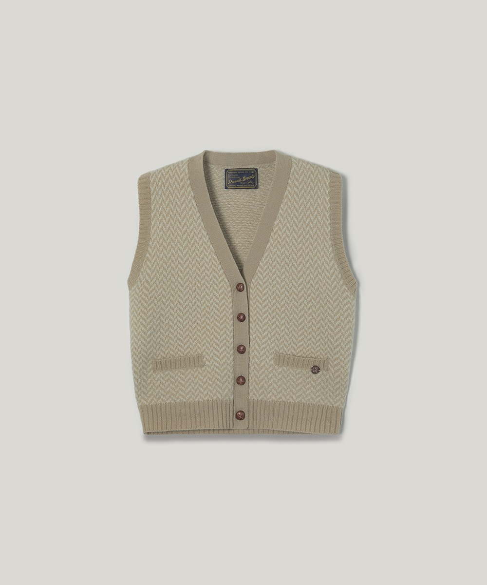 PVIL Herringbone Vest(Beige)