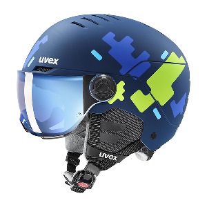 주니어바이저 23 uvex rocket jr. visor blue puzzle matt