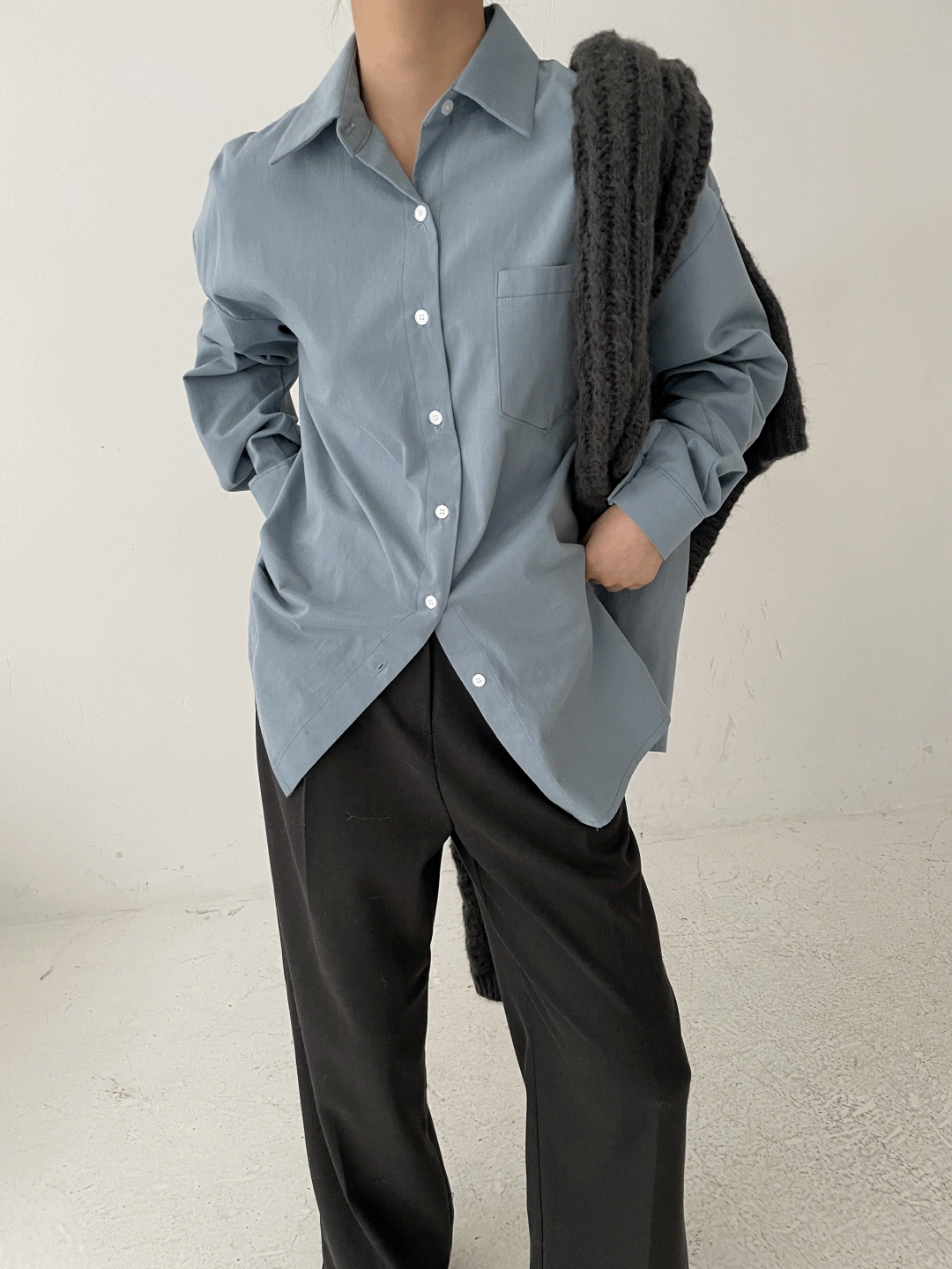 모프 루즈핏 포켓 셔츠 3color