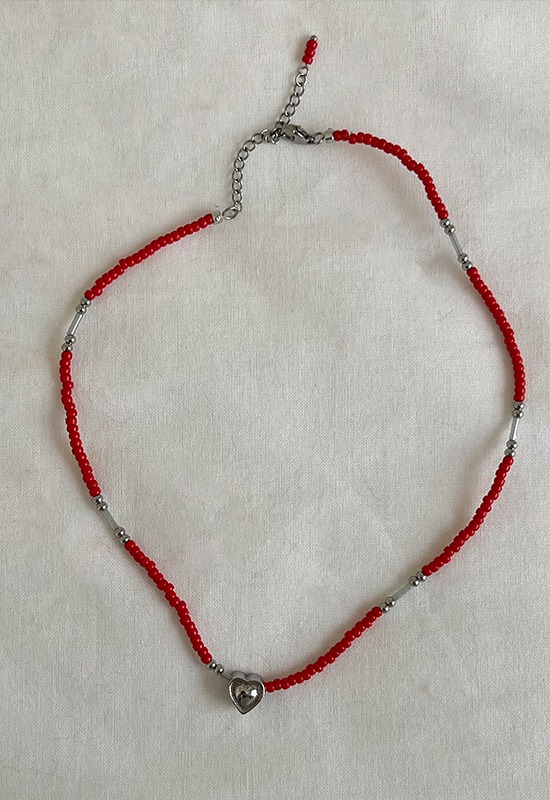 쿠라 비즈 necklace (1color)