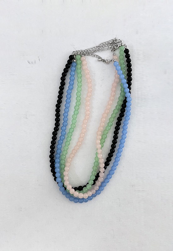 무지개 볼 necklace (4color)