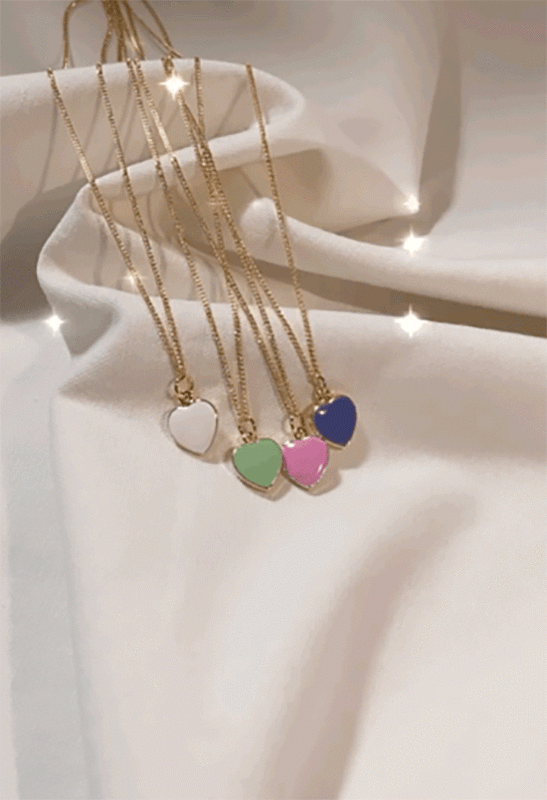 몬드 하트 necklace (4color)