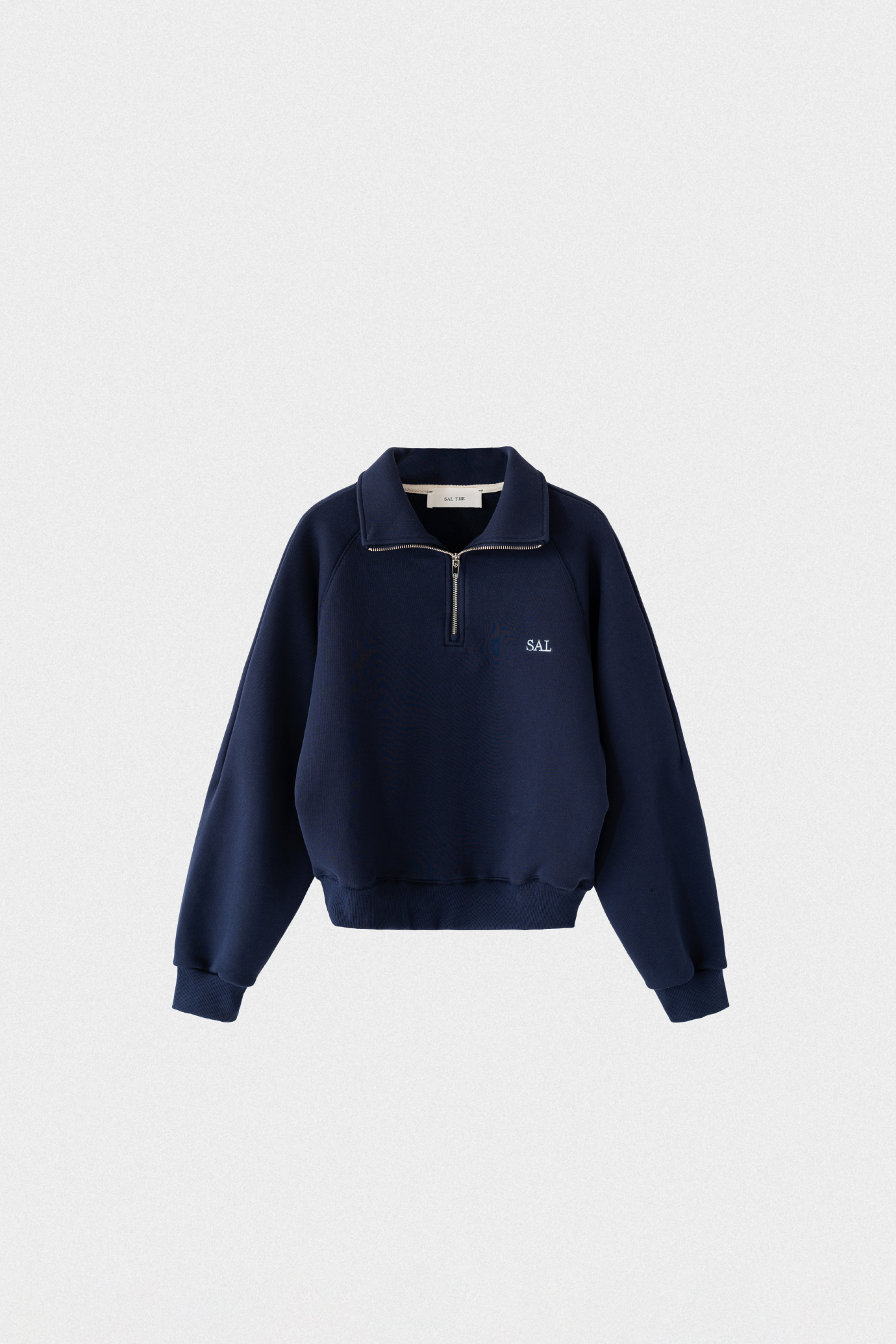 46246_Navy Half zip-up sweatshirt