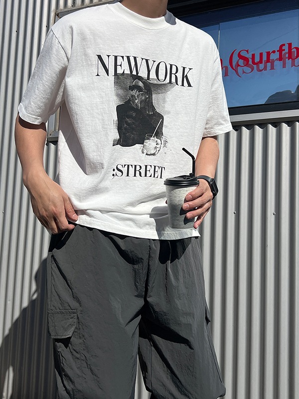 *newyork street 나염 1/2 티셔츠