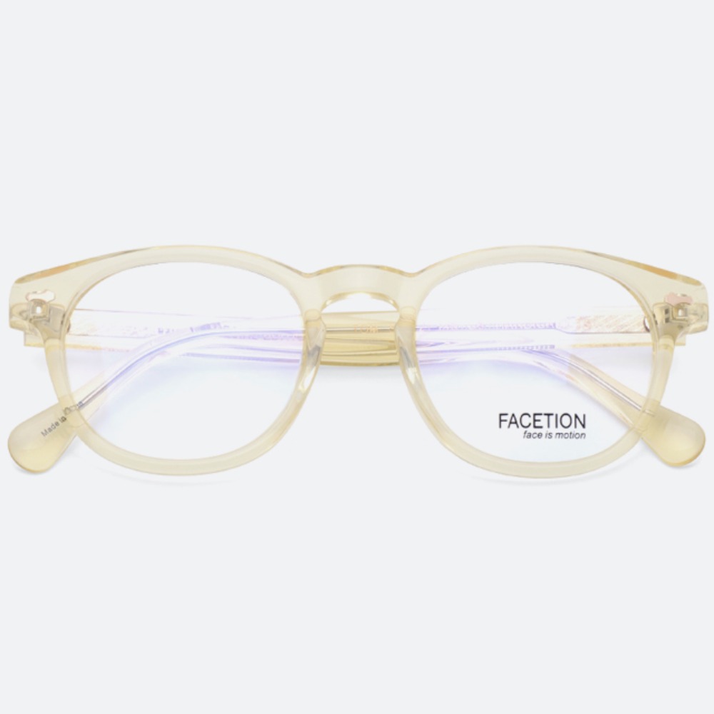 세컨아이즈-페이션 톰 TOM C6 투명 옐로우 뿔테 안경