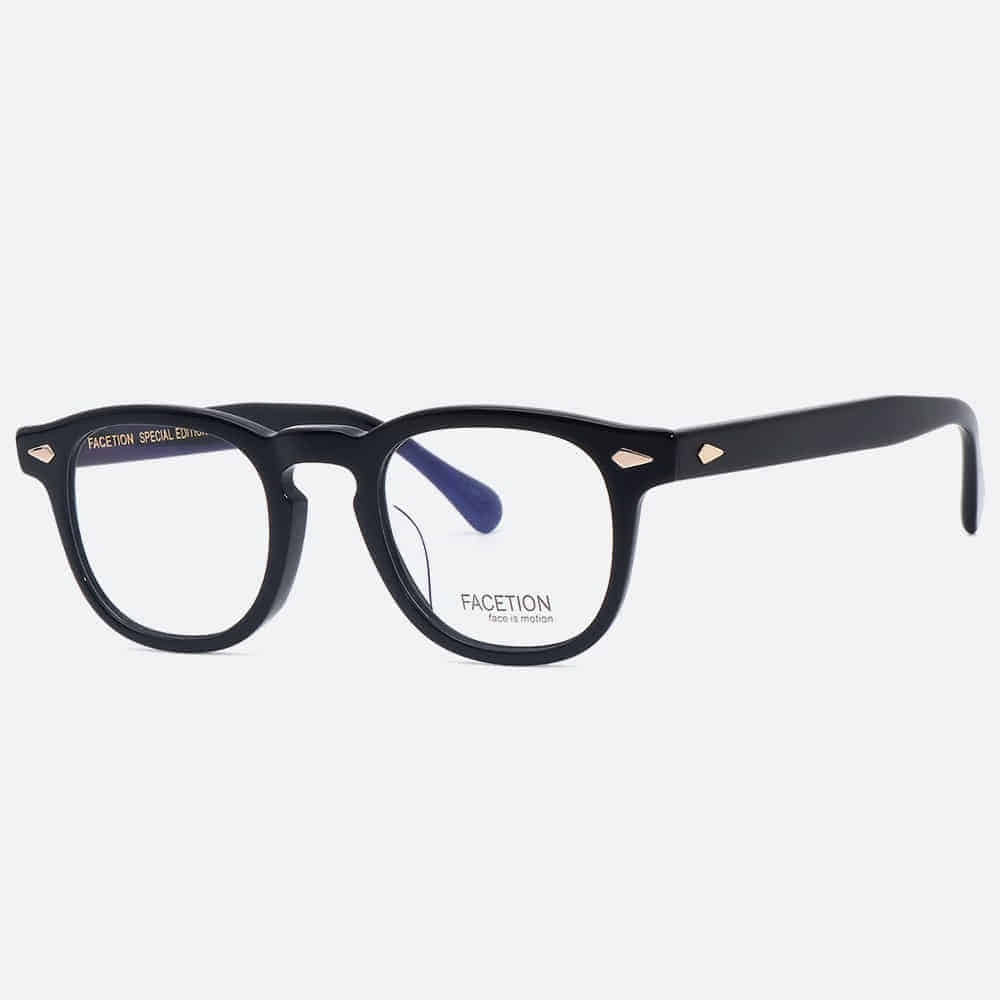 세컨아이즈-페이션 마크 MARK C1 블랙 아넬형 뿔테 안경