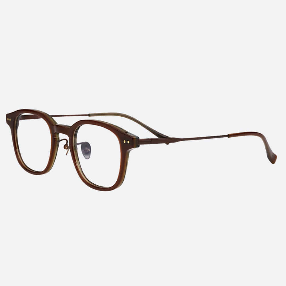 세컨아이즈-프로젝트프로덕트 안경 CL20 C2 브라운 여자 남자 스퀘어 뿔테 티타늄 안경테