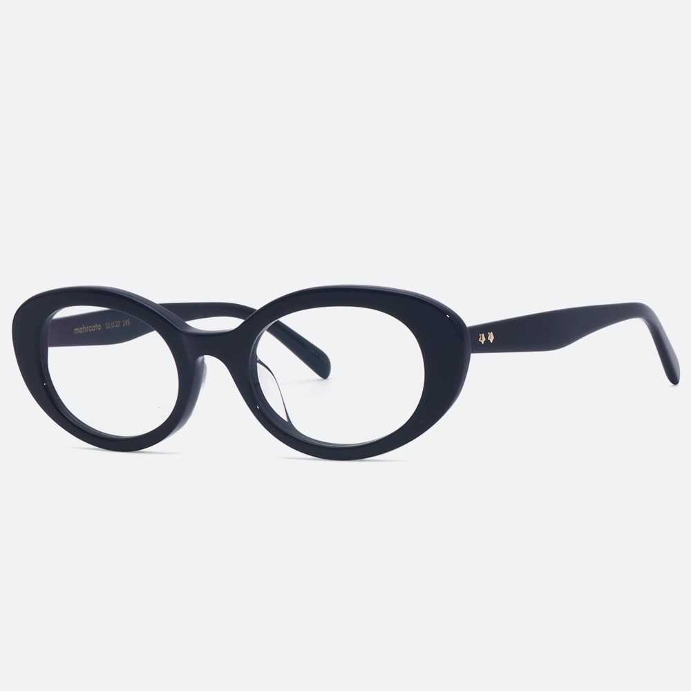 세컨아이즈-마르카토 안경 나오미 naomi c001 블랙 오벌형 뿔테 안경테