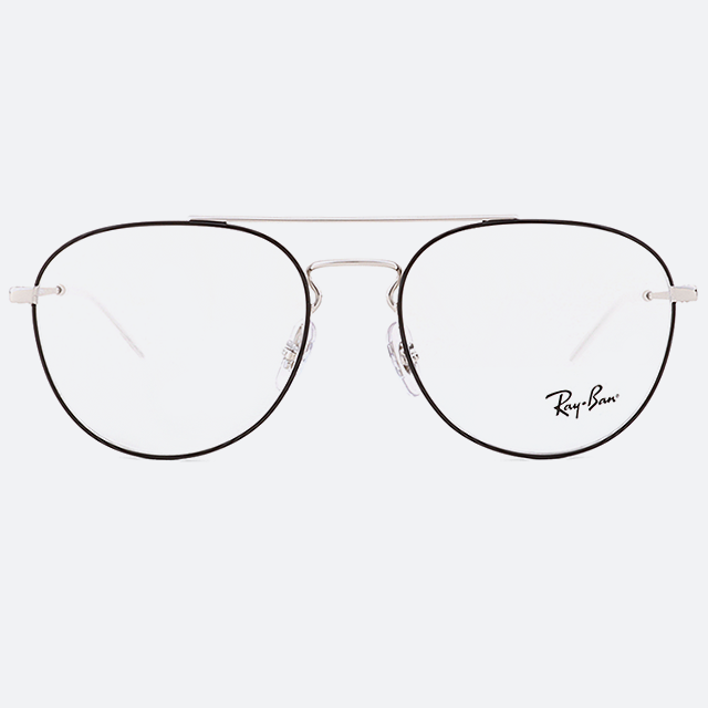 세컨아이즈-레이벤 RAYBAN RX6414 2983 55사이즈 블랙,실버메탈 RB6414 보잉안경테