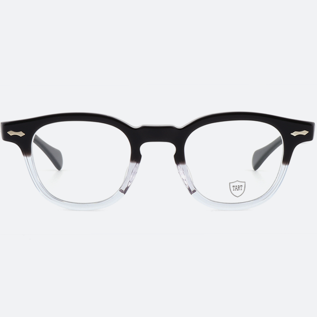 세컨아이즈-타르트옵티컬 자이언트 GIANT C5 블랙,투명 사각뿔테 일본 안경테