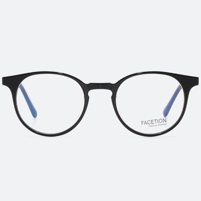 세컨아이즈-페이션 루이즈 LOUIS C1 블랙 뿔테 라운드 안경