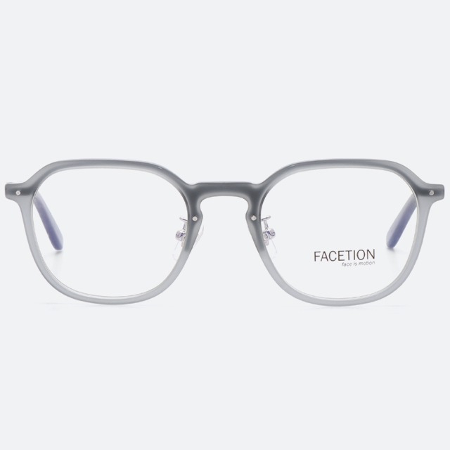 세컨아이즈-페이션 레터 LETTER C4 그레이 투명 뿔테 안경
