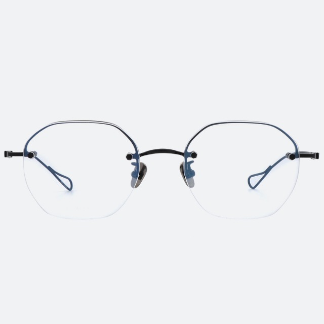 세컨아이즈-로렌스폴 범피 BUMPY C01 블랙 베타티타늄 반무테 안경