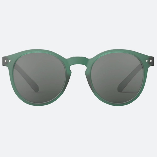 세컨아이즈-이지피지 M GREEN CRYSTAL 그린크리스탈 라운드 뿔테 오버사이즈 선글라스