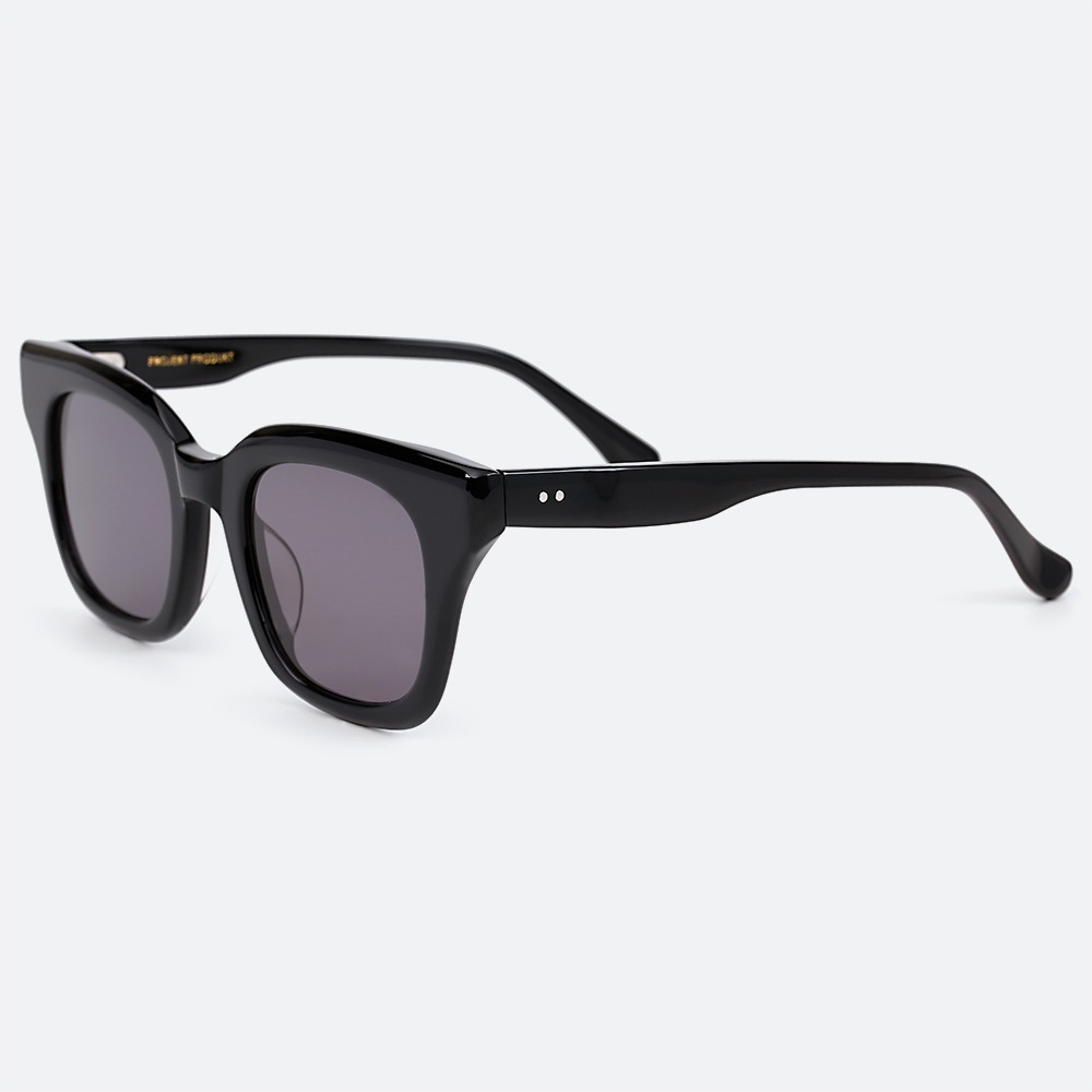 세컨아이즈-프로젝트프로덕트 FS10 C1 블랙 사각 볼드 뿔테 유연석 선글라스