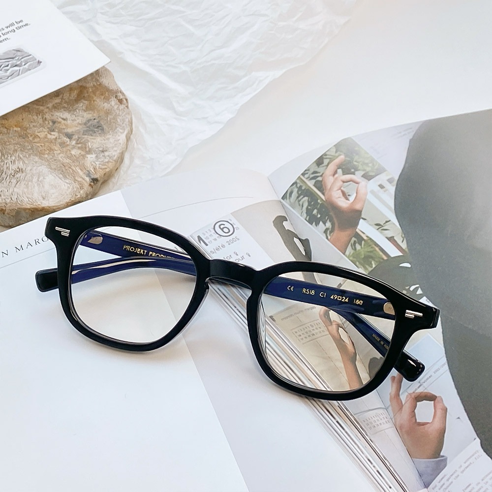 세컨아이즈-덱스 박보검 안경 프로젝트프로덕트 RS18 C1 블랙 뿔테 남자 여자 안경테