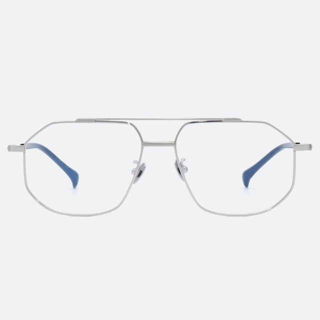 세컨아이즈-프로젝트프로덕트 안경 FS14 CMWG 실버 여자 남자 다각 투브릿지 안경테