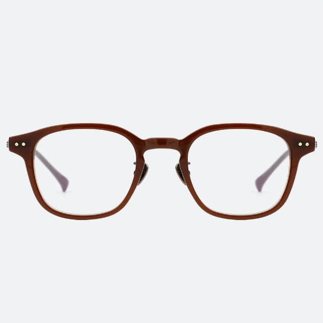 세컨아이즈-프로젝트프로덕트 안경 CL20 C2 브라운 여자 남자 스퀘어 뿔테 티타늄 안경테
