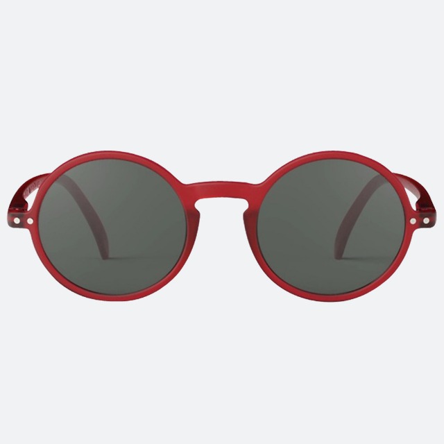 세컨아이즈-이지피지 G RED 레드 여자 남자 라운드 뿔테 선글라스