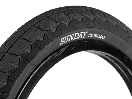 [Restock] SUNDAY CURRENT V2 BMX TIRE 20 X 2.4&quot; [DUAL-PLY] Black