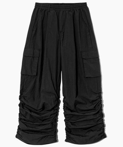 (VLAD) SHIRRING CARGO PANTS_BLACK