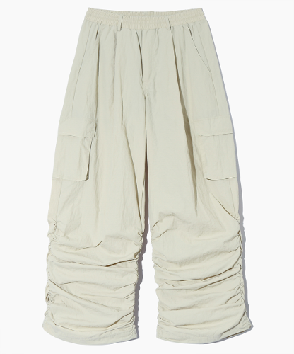 (VLAD) SHIRRING CARGO PANTS_BEIGE