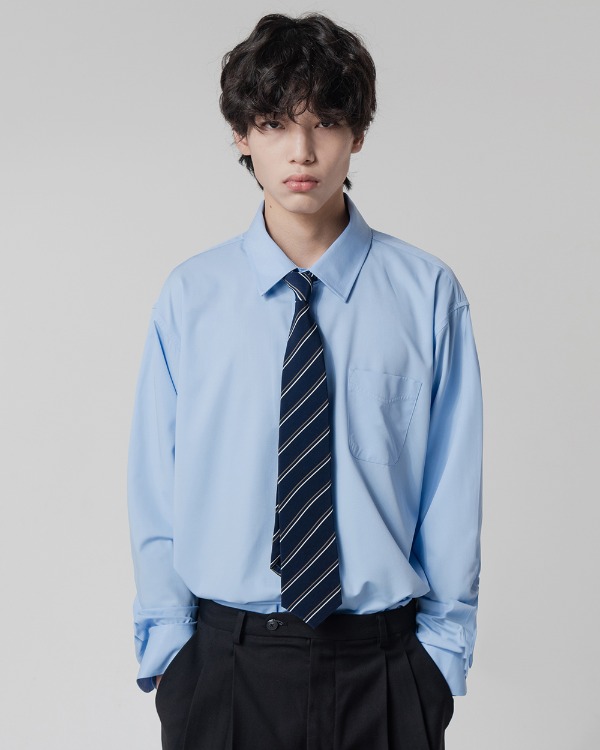 Bamboo OVERSIZED DRESS SHIRTS_SKY BLUE