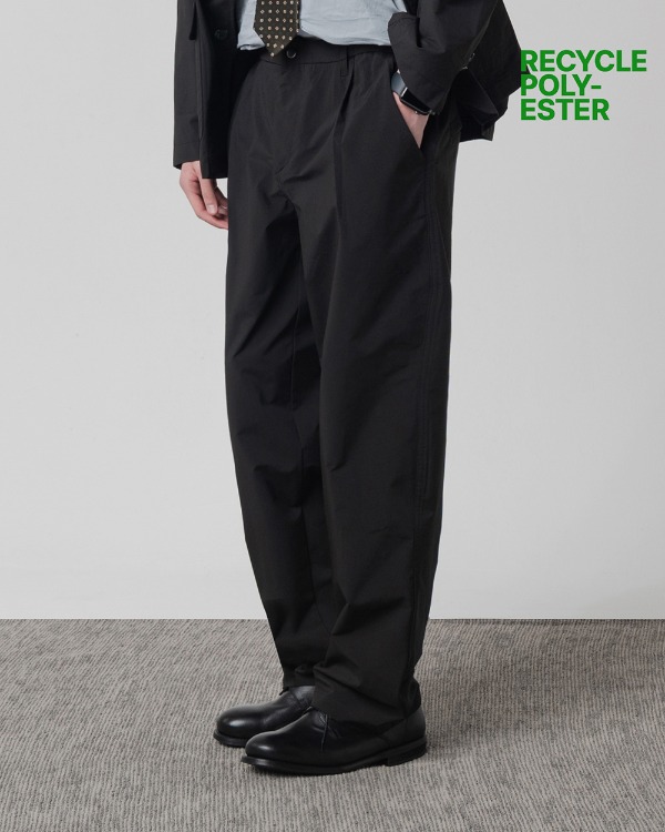 WIDE CASUAL BANDING SLACKS_BLACK