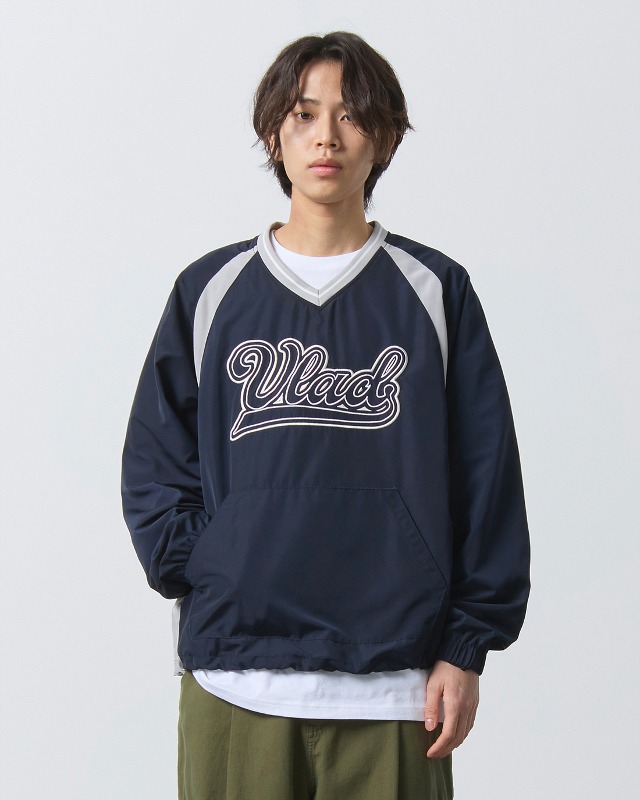 (VLAD) PANEL LOGO ARTWORK PULLOVER_NAVY