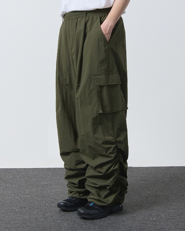 (VLAD) SHIRRING CARGO PANTS_OLIVE