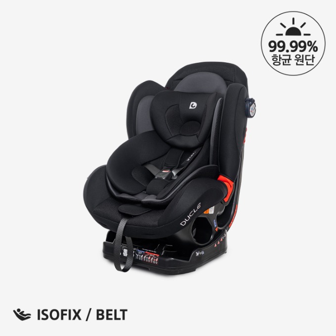 [ISOFIX] 순성 데일리 카시트 더블랙 / 목베개+쿨시트