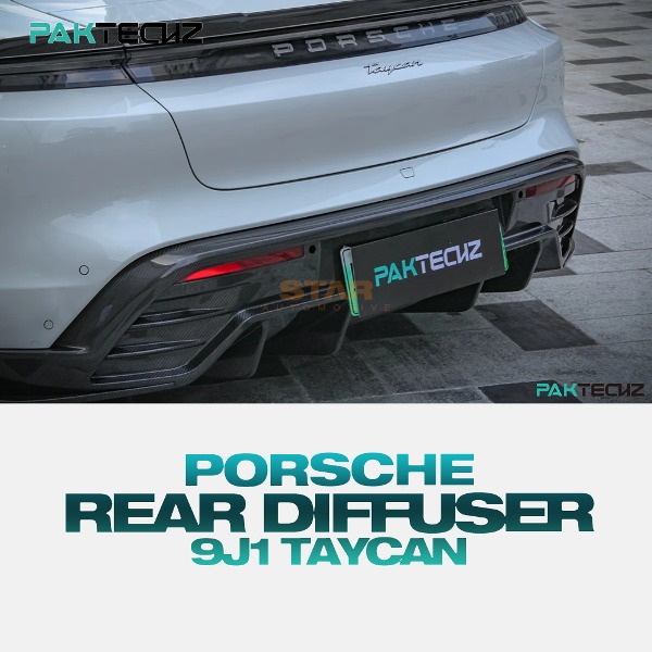 PAKTECHZ PORSCHE 포르쉐 9J1 타이칸 리어 디퓨져 드라이 카본