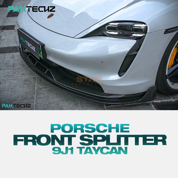 PAKTECHZ PORSCHE 포르쉐 9J1 타이칸 프론트 스플리터 드라이 카본