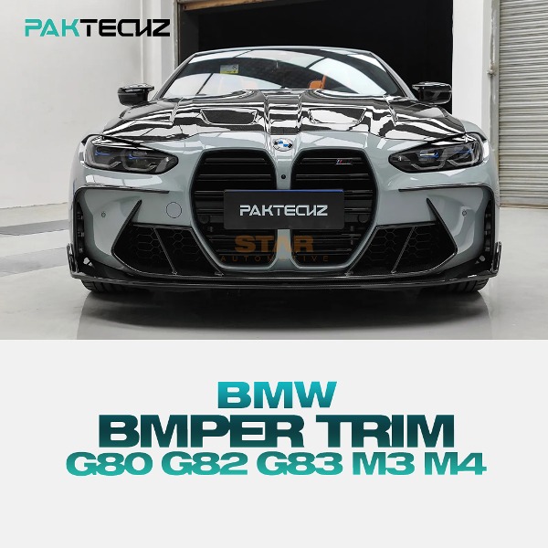 PAKTECHZ BMW G80 G82 G83 M3 M4 프론트 범퍼 트림 드라이 카본