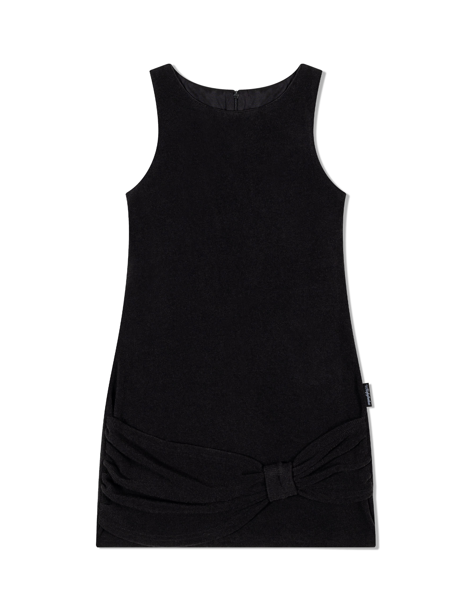 ugly-shadow-ss-25-sleeveless-ribbon-dress(black)