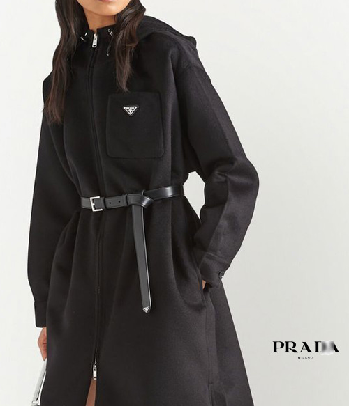 PRAD* wool hooded trench ;벨트 세트로 더욱 포근한 울후드 트렌치!!