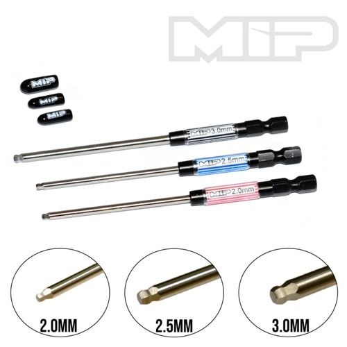 MIP-9516  MIP 속도 팁™ 볼 육각 드라이버 렌치 세트, 메트릭 (3), 2.0mm, 2.5mm, 및 3.0m