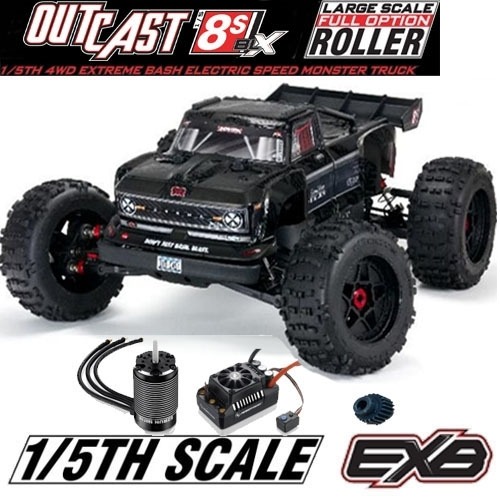 [최신형 아웃캐스터 EXB 모변포함버전] ARRMA 1/5 OUTCAST 4WD EXtreme Bash Roller, Black