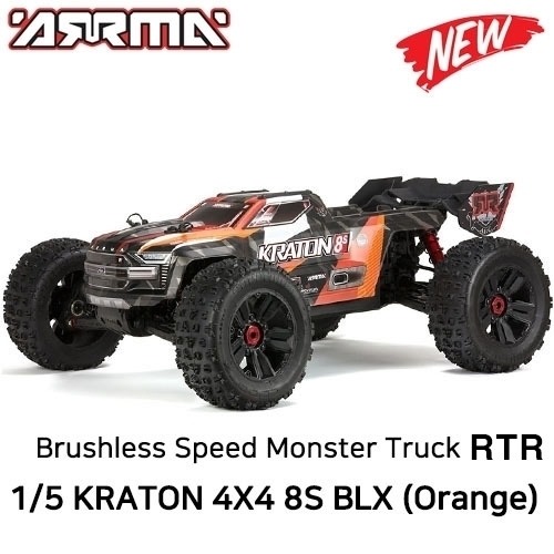 [DX3 조종기포함 버전]ARA110002T2 ARRMA 1/5 KRATON 4X4 8S BLX Brushless Speed Monster Truck RTR, Orange