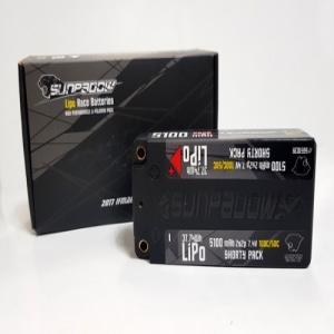 SUNPADOW Shorty Lipo 5100mah-7.4V-100C/50C (#SPD5100)  