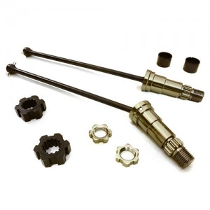 [C27072GREY] Universal Drive Shafts w/ +12mm Ext. Stub Axles (2) for Traxxas X-Maxx 4X4