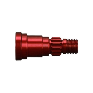 AX7768R Stub axle, aluminum (red-anodized)