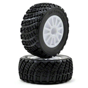 AX7473 Pre-Mounted BFGoodrich Rally Tire &amp; Rally Wheel (White) (2)