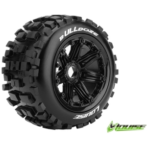 L-T3244B B-ULLDOZE 1/5 BUGGY REAR TIRE SPORT / BLACK RIM HEX 24MM / MOUNTED (본딩완료 / 반대분)