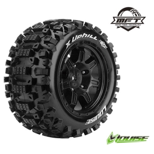 [입고완료]L-T3297B X-UPHILL TRAXXAS X-MAXX용 MFT MONSTER TRUCK TIRE SPORT / BLACK RIM HEX 24MM / MOUNTED (반대분)