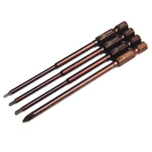 106440 Power tool tip set 4pcs allen wrench 0.63,0.78,0.93 &amp; ph screwdriver 4.0x100mm