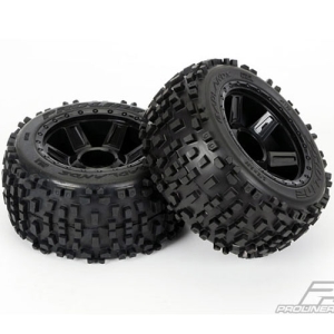 PRO117811 3.8인치 Badlands Tire w/Desperado 17mm 1/2인치 Offset MT Wheel (Black) (2) (#1178-11)