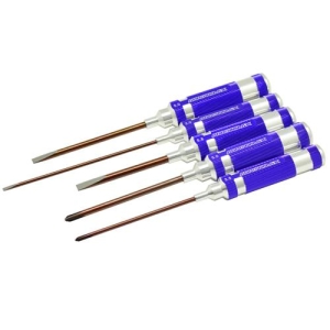 AM-290901 PHILLIPS SCREWDRIVER SET 3.5 5.0 &amp; 5.8 X 120MM + FLAT HEAD SCREWDRIVER SET 3.0 &amp; 5.0 - 5 PCS