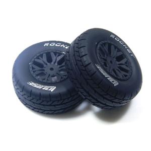 L-T3154SBAA SC-ROCKET 1/10 SC Tire Soft Compound/Max 2.2인치3.0인치 Black Rim (For Associated SC10 4X4) 본딩완료 (반대분)